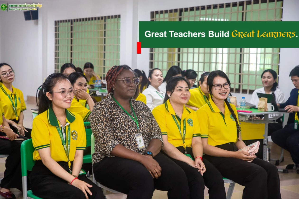 Teachers attend a professional training session